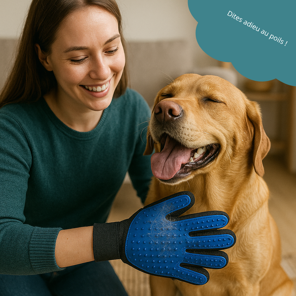 Gant brosse pour chien HappyTailShop