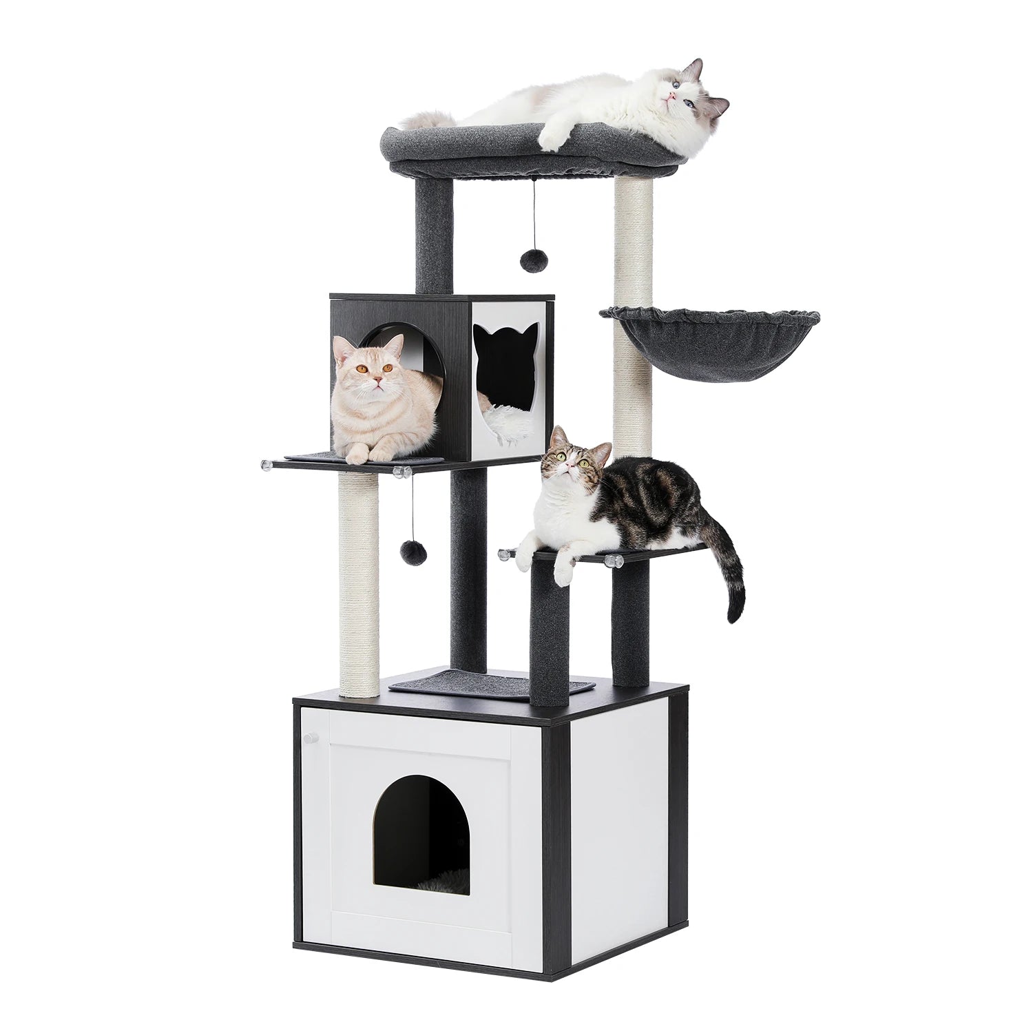 Arbre à chat bois naturel - Happy-tail-shop