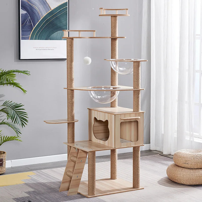 Arbre à chat corde en Sisal tour à chat grattoirs à chat poste à gratter pour chats jouets pour chat jambes de meulage cadre d'escalade multi-niveaux pour chat HappyTailShop