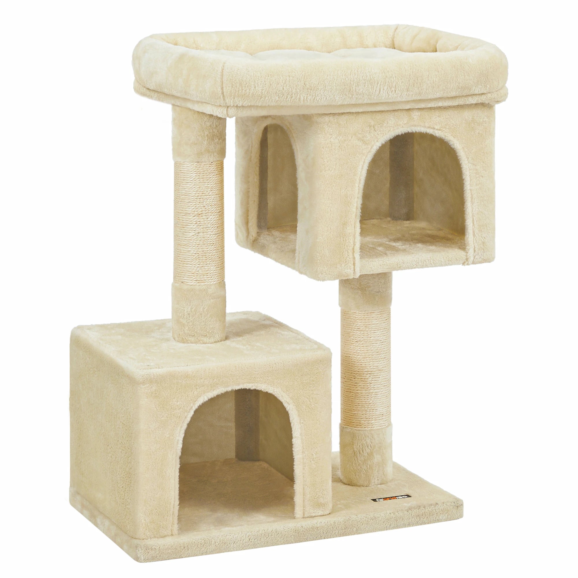 Feandrea Arbre à Chat, Tour de Jeux 84 cm, L, Maison pour Chats Jusqu’à 7 kg, Grande Plate-Forme, 2 Niches, Griffoir HappyTailShop