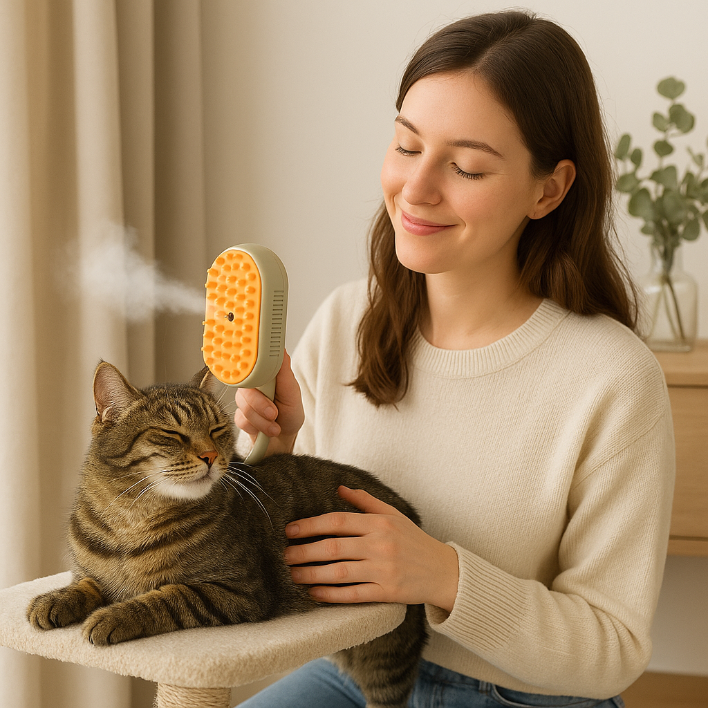 Brosse à vapeur pour chat HappyTailShop