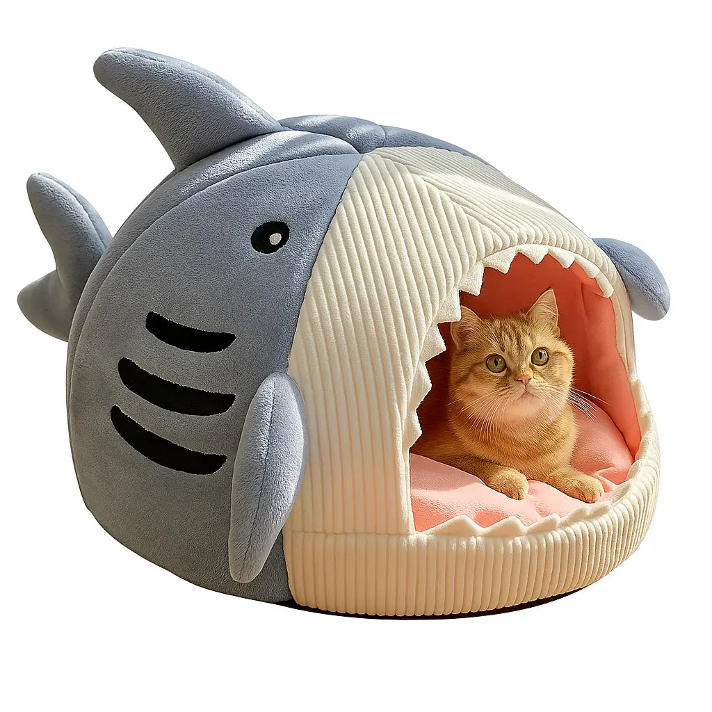 Niche pour chat requin