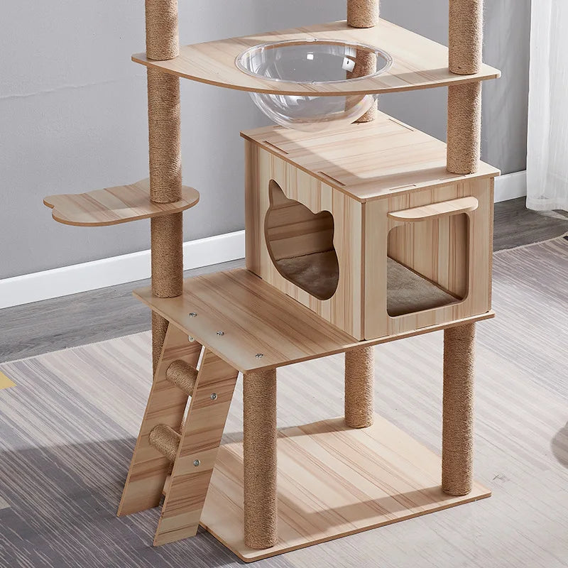 Arbre à chat corde en Sisal tour à chat grattoirs à chat poste à gratter pour chats jouets pour chat jambes de meulage cadre d'escalade multi-niveaux pour chat HappyTailShop