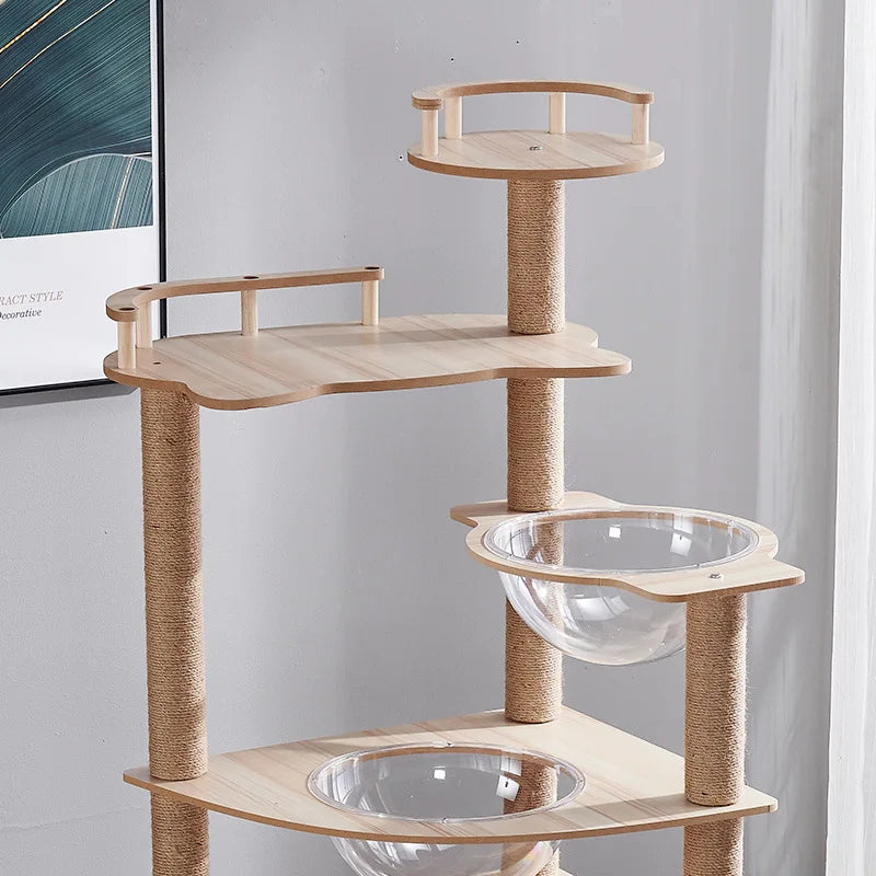 Arbre à chat corde en Sisal tour à chat grattoirs à chat poste à gratter pour chats jouets pour chat jambes de meulage cadre d'escalade multi-niveaux pour chat HappyTailShop