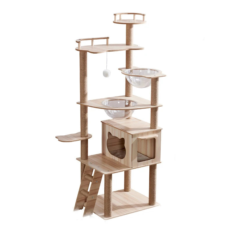 Arbre à chat corde en Sisal tour à chat grattoirs à chat poste à gratter pour chats jouets pour chat jambes de meulage cadre d'escalade multi-niveaux pour chat HappyTailShop