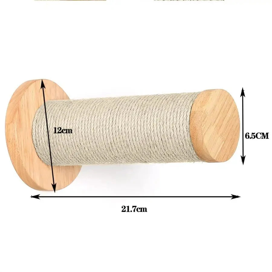 Arbre à chat mural, pont d'escalade avec tige à gratter et hamac pour chat, échelle en Sisal pour jouer et repos des chatons, 1 pièce HappyTailShop