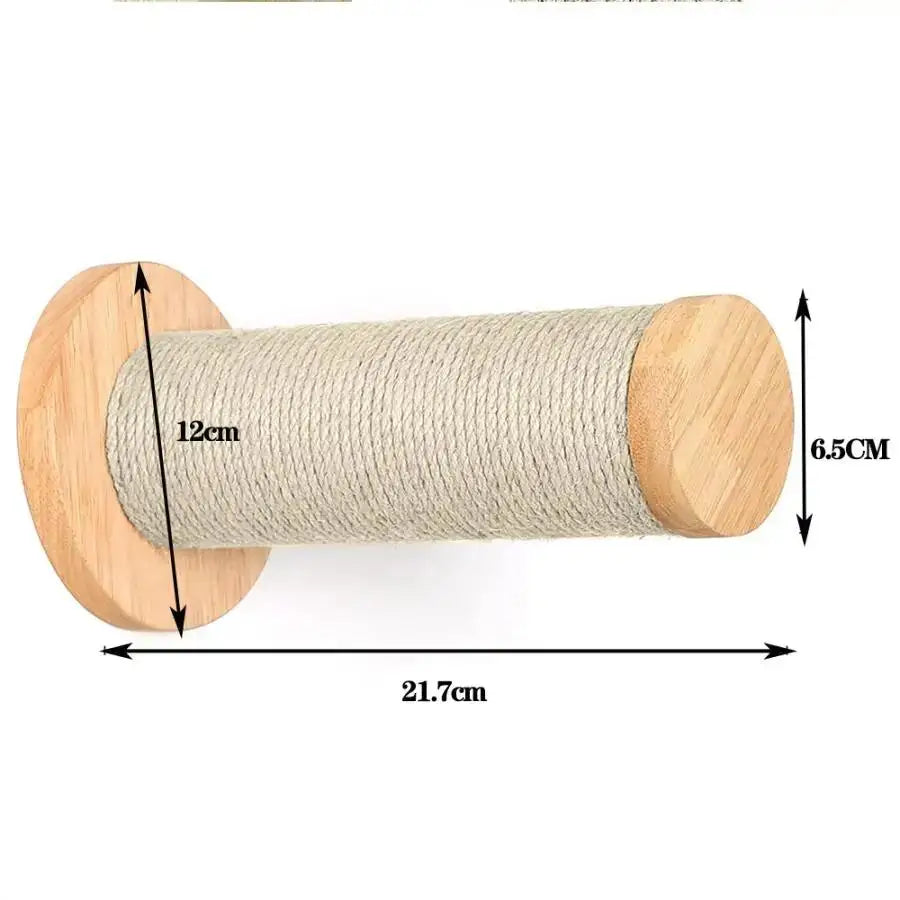 Arbre à chat mural, pont d'escalade avec tige à gratter et hamac pour chat, échelle en Sisal pour jouer et repos des chatons, 1 pièce HappyTailShop