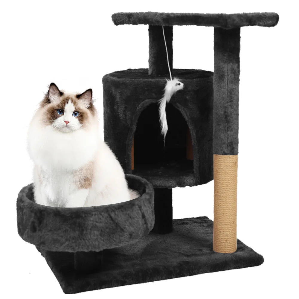 [Stock ue] cadre d'escalade pour chats d'intérieur, tour de chat, hamac, perchoirs rembourrés et condos, jouet de saut avec échelle HappyTailShop