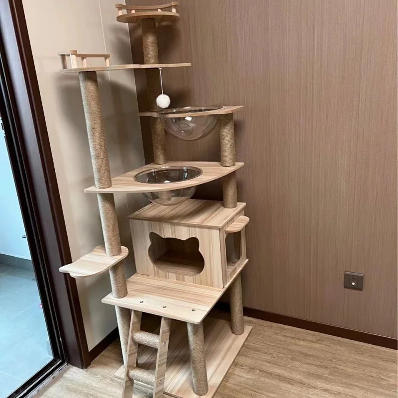 Arbre à chat corde en Sisal tour à chat grattoirs à chat poste à gratter pour chats jouets pour chat jambes de meulage cadre d'escalade multi-niveaux pour chat HappyTailShop