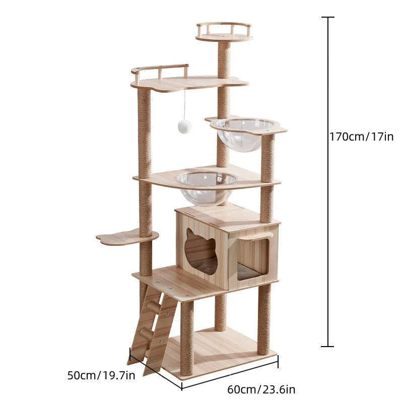 Arbre à chat corde en Sisal tour à chat grattoirs à chat poste à gratter pour chats jouets pour chat jambes de meulage cadre d'escalade multi-niveaux pour chat HappyTailShop